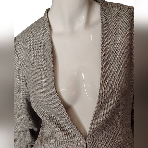 H&M Light Gray Women's Blazer Size Xsmall 3/4 Scrunch Sleeve - Picture 5 of 16